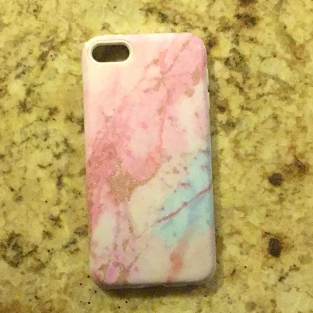 Pink gold and blue iPod touch Seventh generation case